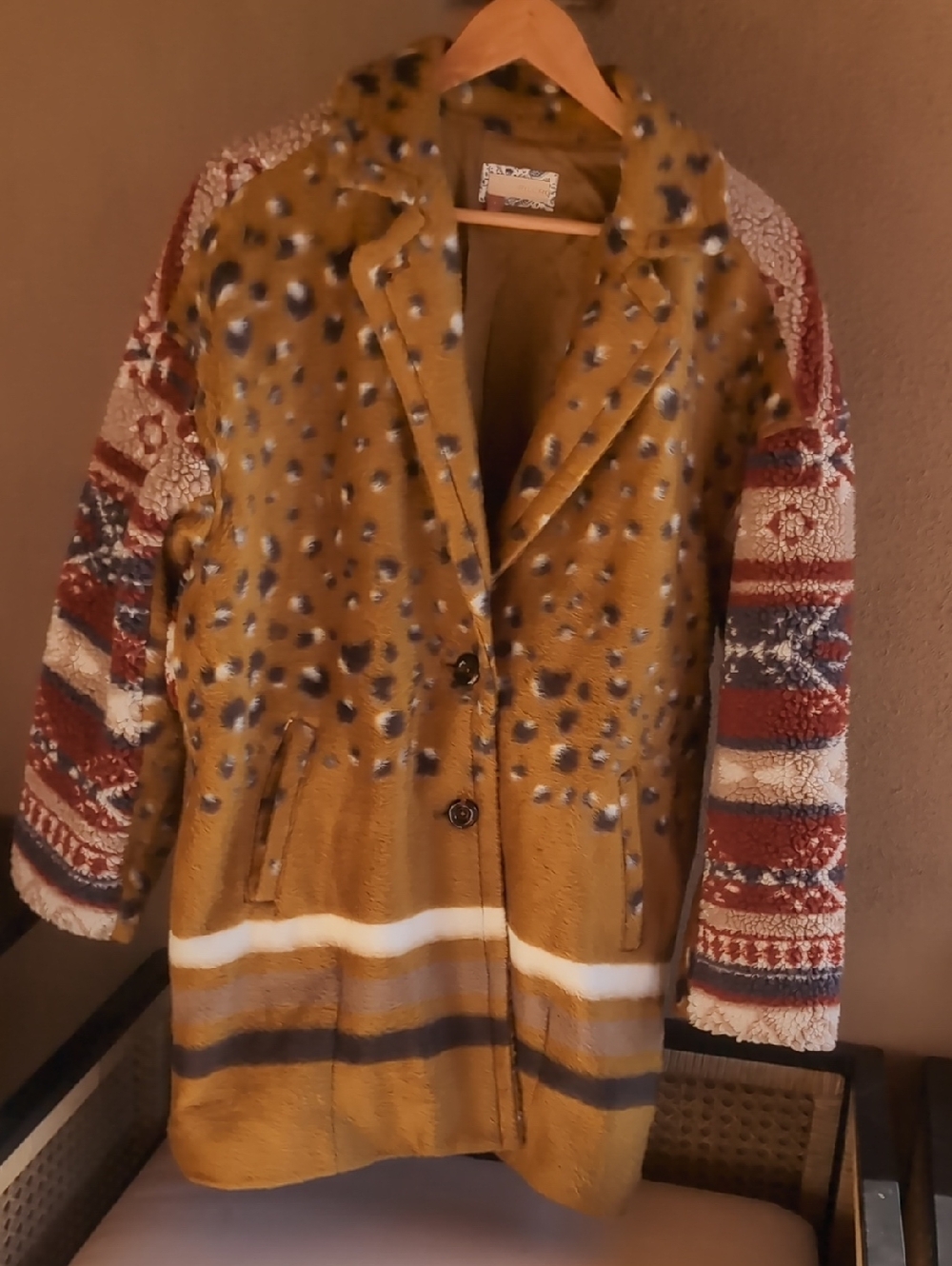 Pilcro Anthropologie Faux Fur Contrast Jacket - Picture 5 of 9